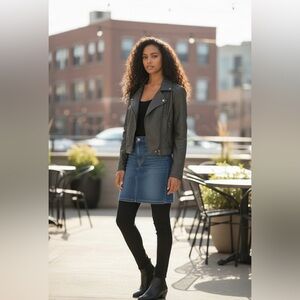 Altar’d State Black Faux Leather Jacket